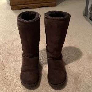 UGG Classic Tall Chocolate Color size 8